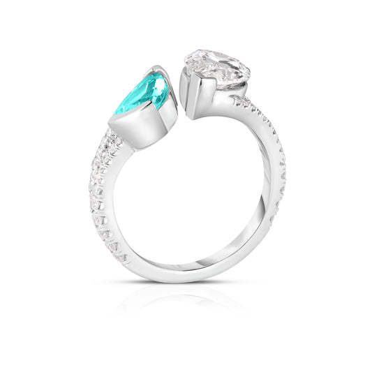 Paraiba Pear Ring