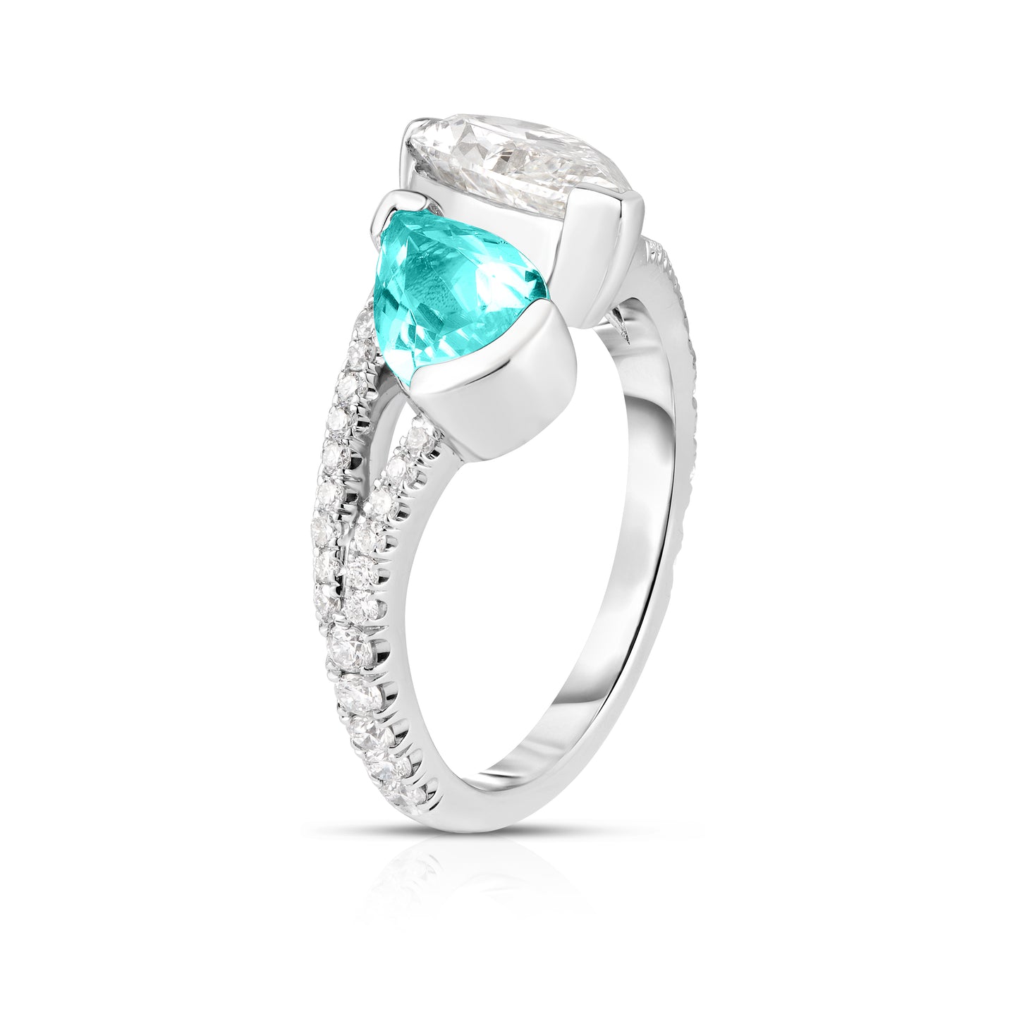 Paraiba Pear Ring