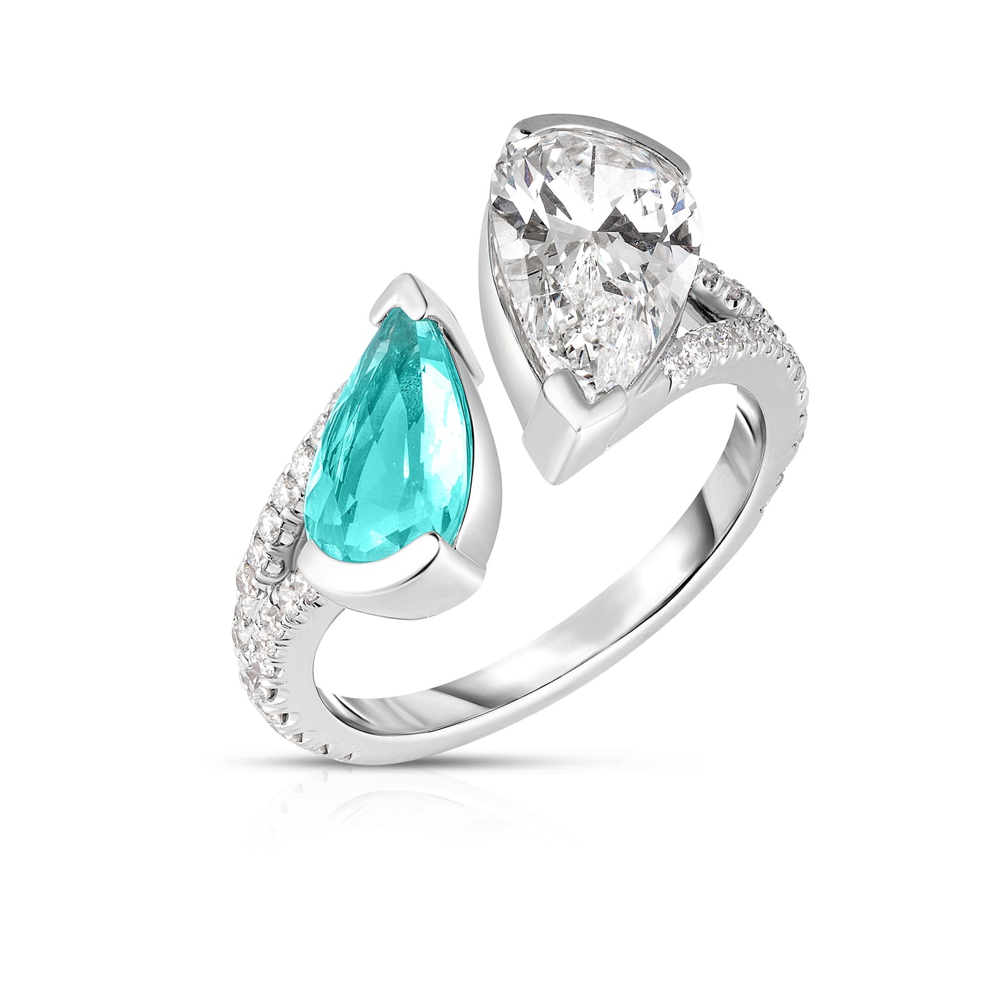 Paraiba Pear Ring